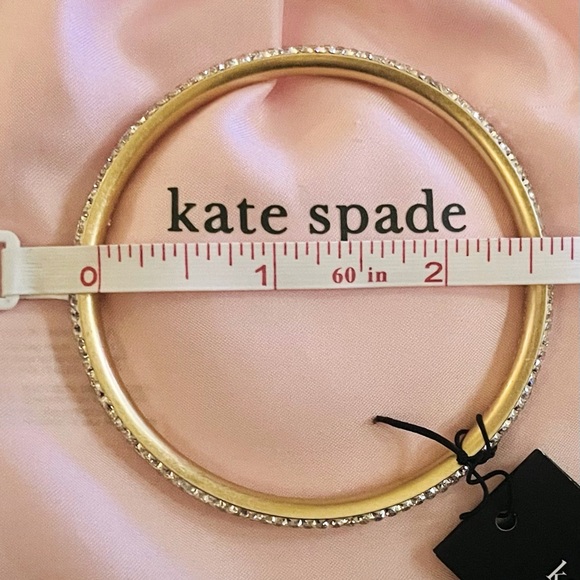 NWT Kate Spade ♠️ New York Razzle Dazzle Gold Bangle Bracelet. One Size. - Picture 9 of 12